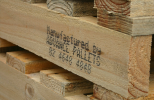 Wooden pallets manufactured by Advance Pallets